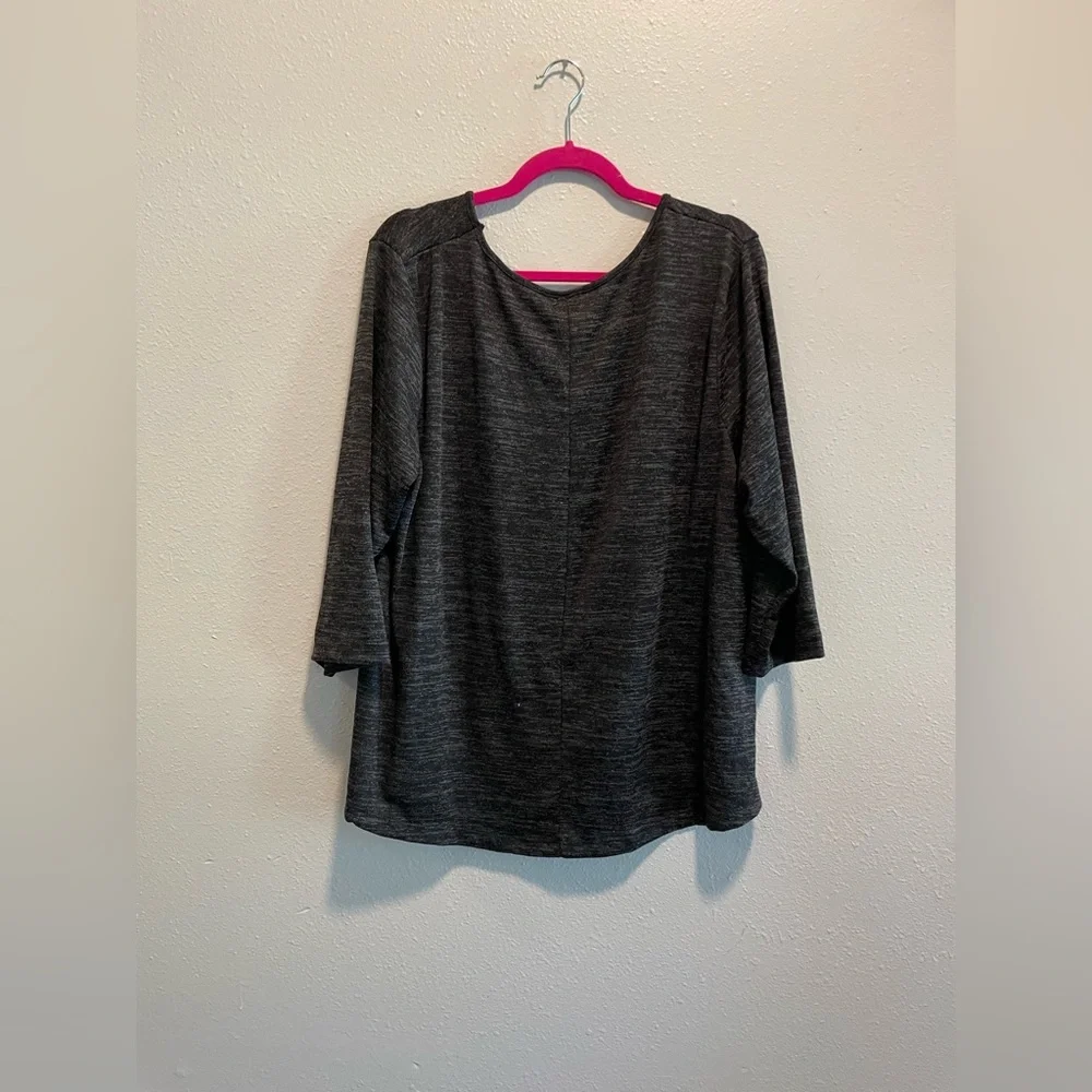 2X NY Collection Women’s Gray Long Sleeve Blouse New With Tags - Picture 12 of 12